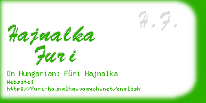 hajnalka furi business card